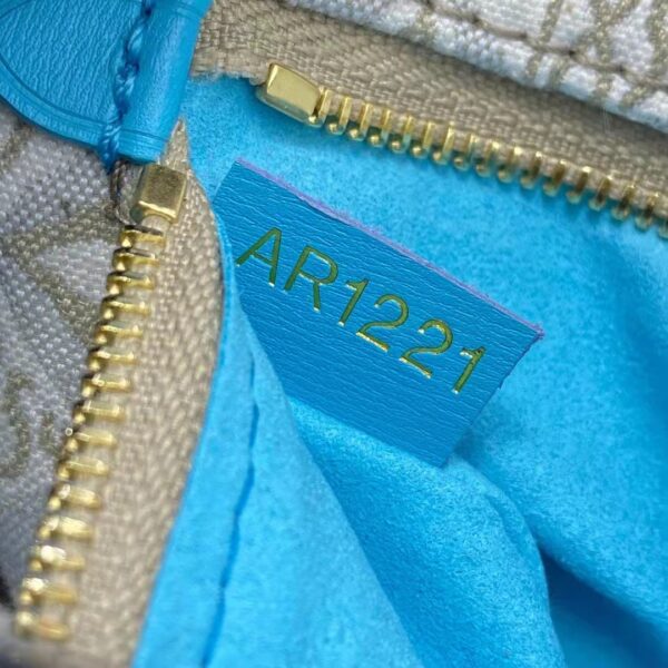 Louis Vuitton LV Women Loop Ecru Blue Since 1854 Jacquard Textile Cowhide Leather (10)