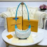 Louis Vuitton LV Women Loop Ecru Blue Since 1854 Jacquard Textile Cowhide Leather - immagine 5