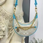 Louis Vuitton LV Women Loop Ecru Blue Since 1854 Jacquard Textile Cowhide Leather - immagine 2