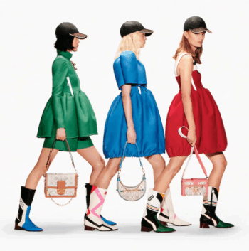 Louis Vuitton LV Women Loop Ecru Blue Since 1854 Jacquard Textile Cowhide Leather – Image 19