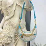 Louis Vuitton LV Women Loop Ecru Blue Since 1854 Jacquard Textile Cowhide Leather - immagine 3