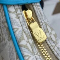 Louis Vuitton LV Women Loop Ecru Blue Since 1854 Jacquard Textile Cowhide Leather (1)