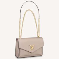 Louis Vuitton LV Women Mylockme Chain Bag Beige Soft Grained Calfskin Turn Lock (11)