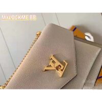 Louis Vuitton LV Women Mylockme Chain Bag Beige Soft Grained Calfskin Turn Lock (11)