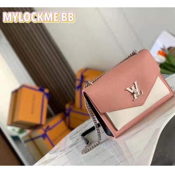 Louis Vuitton LV Women Mylockme Chain Bag Chataigne Brown Soft Grained Calfskin (11)
