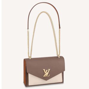 Louis Vuitton LV Women Mylockme Chain Bag Smokey Brown Soft Grained Calfskin