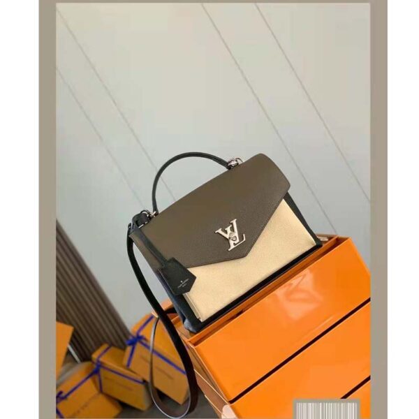 Louis Vuitton LV Women Mylockme Chain Bag Smokey Brown Soft Grained Calfskin (11)