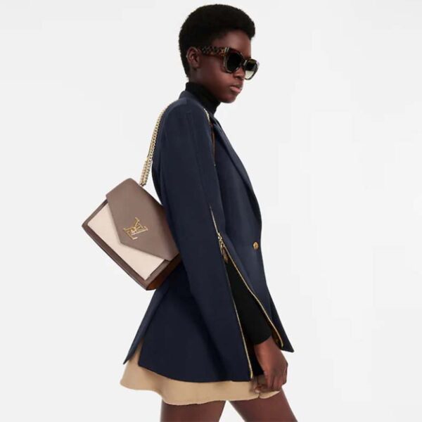 Louis Vuitton LV Women Mylockme Chain Bag Smokey Brown Soft Grained Calfskin (3)