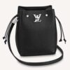Louis Vuitton LV Women Nano Lockme Bucket Bag Black Grained Calf Leather