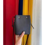 Louis Vuitton LV Women Nano Lockme Bucket Bag Black Grained Calf Leather - Image 12