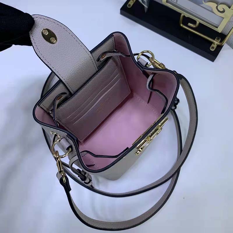 Brand NEW Louis Vuitton Nano Lockme Bucket Bag women's Calf