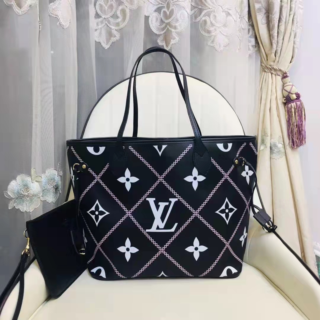 louis vuitton black and pink bag