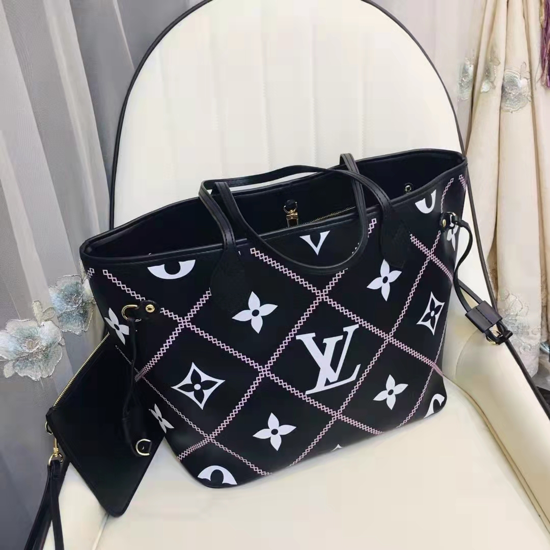 Neverfull - MM - LOUIS VUITTON x LOL T Womens Black - Louis - Monogram -  Tote - Vuitton - ep_vintage luxury Store - M40156 – dct - Bag