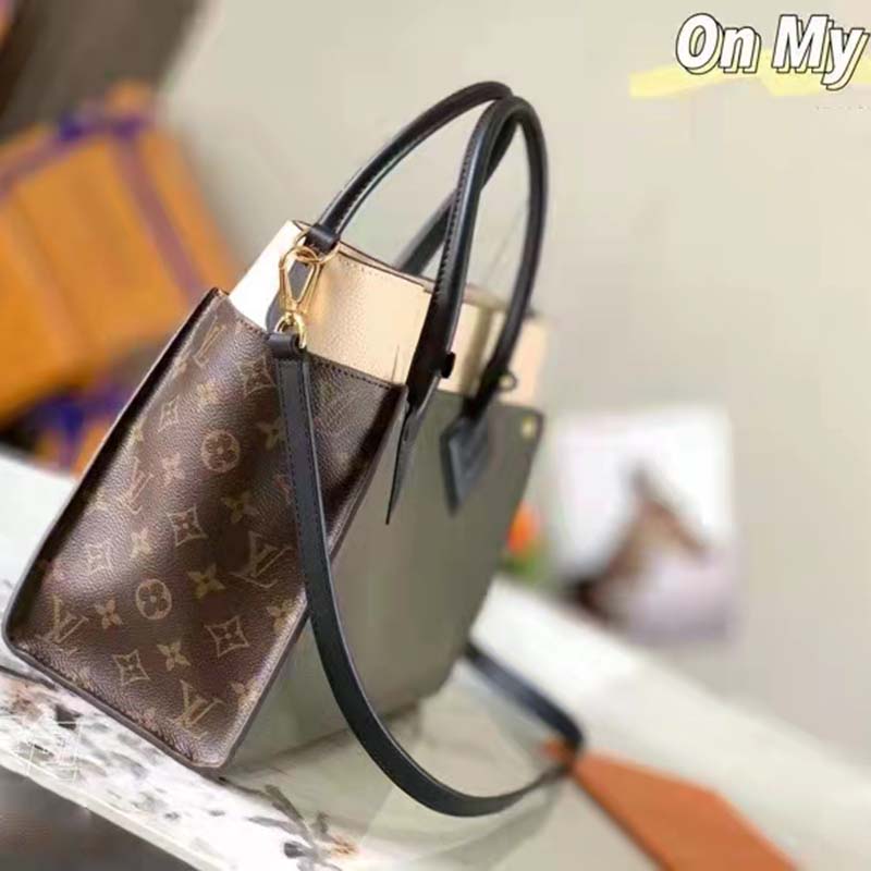 LOUIS VUITTON On My Side MM Laurier Tote bag M55302 Green Pink