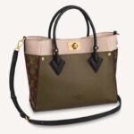Louis Vuitton LV Donna On My Side MM Verde Twist Pelle di vitello Monogram Canvas