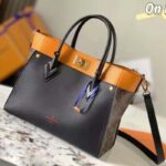 Louis Vuitton LV Women On My Side MM Tote Black Twist Calfskin Monogram - Image 3