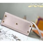 Louis Vuitton LV Women On My Side MM Tote Greige Calfskin Monogram Canvas - Image 6