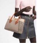Louis Vuitton LV Women On My Side MM Tote Grey Twist Calfskin Monogram Nappa - Image 13