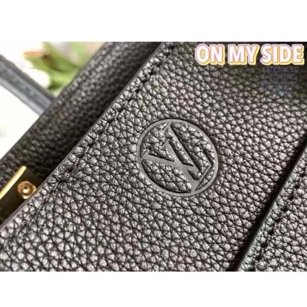 Louis Vuitton LV Women On My Side PM Handbag Black Monogram Coated Canvas Calf (10)