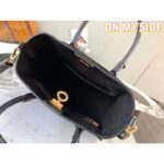 Louis Vuitton LV Women On My Side PM Handbag Black Monogram Coated Canvas Calf - Image 7