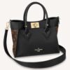 Louis Vuitton LV Women On My Side PM Handbag Black Monogram Coated Canvas Calf