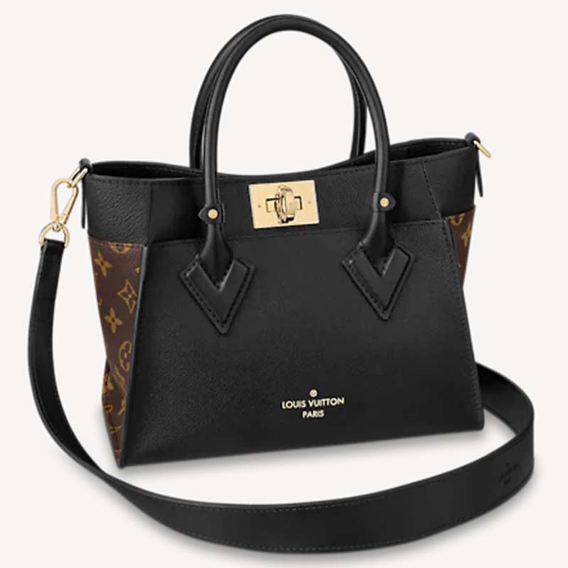 Louis Vuitton W Tote PM Black Leather ref.17411 - Joli Closet