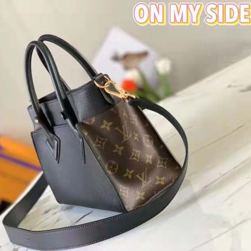 LOUIS VUITTON Hand Bag On My Side PM M57729 Gray Beige /350290