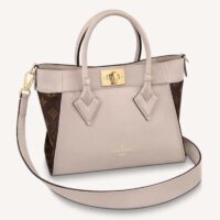 Louis Vuitton LV Women On My Side PM Handbag Greige Monogram Coated Canvas Calf (1)