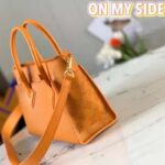 Louis Vuitton LV Women On My Side PM Handbag Orange Monogram Coated Canvas Calf - Image 4