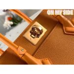 Louis Vuitton LV Women On My Side PM Handbag Orange Monogram Coated Canvas Calf - Image 8
