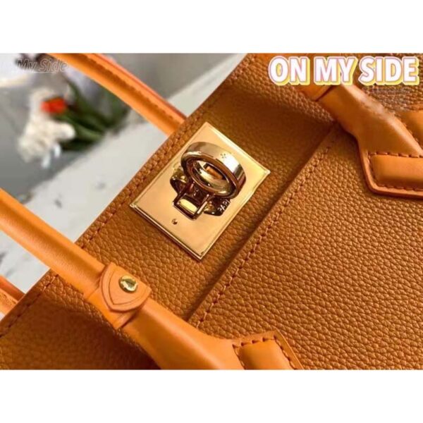 Louis Vuitton LV Women On My Side PM Handbag Orange Monogram Coated Canvas Calf (5)
