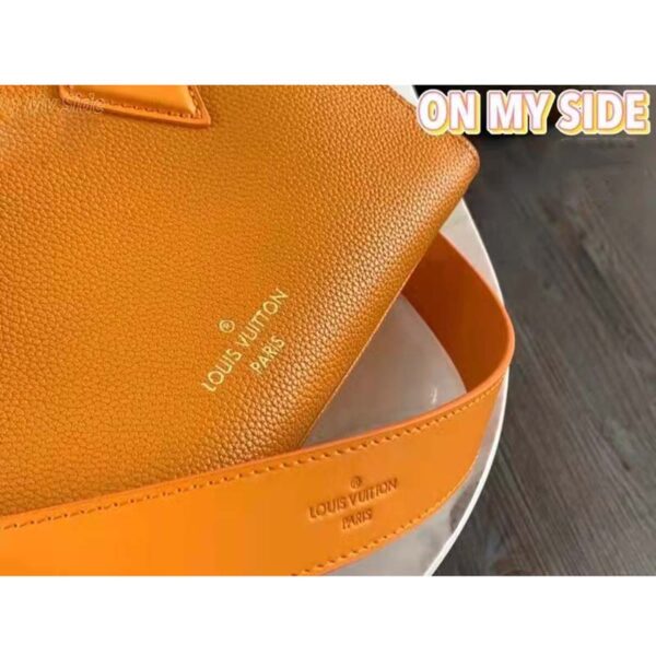 Louis Vuitton LV Women On My Side PM Handbag Orange Monogram Coated Canvas Calf (6)