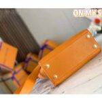 Louis Vuitton LV Women On My Side PM Handbag Orange Monogram Coated Canvas Calf - Image 7