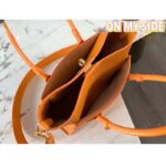 Louis Vuitton LV Women On My Side PM Handbag Orange Monogram Coated Canvas Calf - Image 6