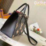 Louis Vuitton LV Women Onthego PM Tote Black Embossed Grained Cowhide Leather - Image 6