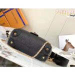 Louis Vuitton LV Women Petite Malle Souple Black Embossed Grained Cowhide Leather - Image 6