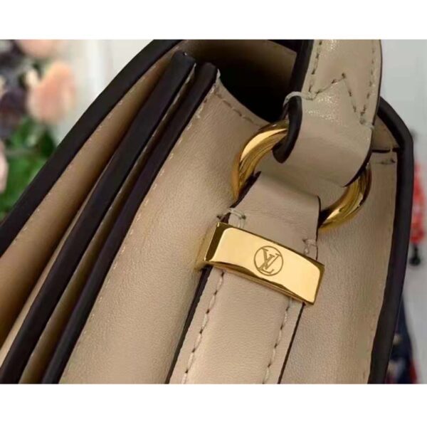 Louis Vuitton LV Women Pont 9 Handbag Cream Smooth Calfskin Cowhide Leather (10)