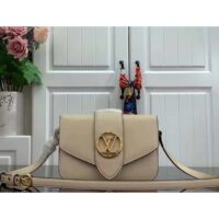 Louis Vuitton LV Women Pont 9 Handbag Cream Smooth Calfskin Cowhide Leather (4)