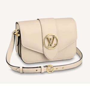 Louis Vuitton LV Women Pont 9 Handbag Cream Smooth Calfskin Cowhide Leather