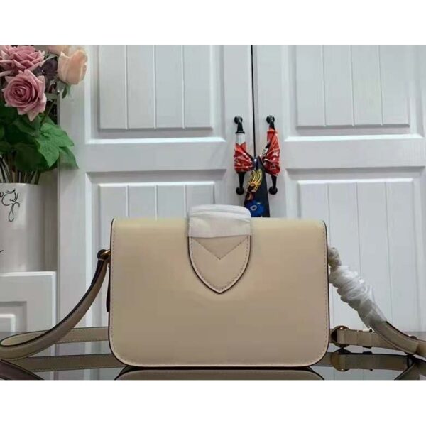 Louis Vuitton LV Women Pont 9 Handbag Cream Smooth Calfskin Cowhide Leather (6)