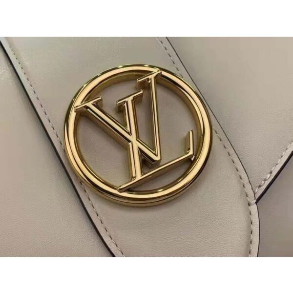 Louis Vuitton LV Women Pont 9 Handbag Cream Smooth Calfskin Cowhide Leather (9)