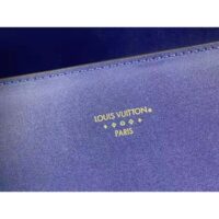 Louis Vuitton LV Women Pont 9 Soft MM Handbag Blue Grained Calfskin (9)