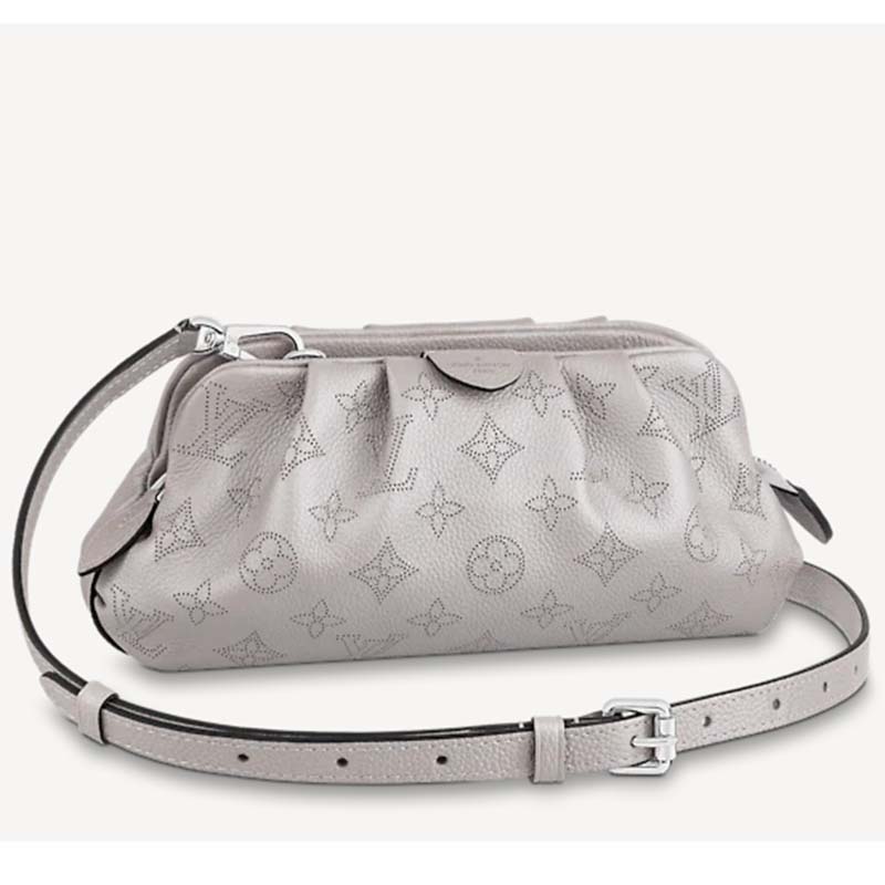 Louis Vuitton Scala Pouch Mini Mahina Perforated Galet Gray