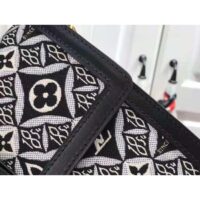 Louis Vuitton LV Women Since 1854 Dauphine MM Handbag Black Monogram Flowers Cowhide (3)