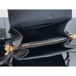 Louis Vuitton LV Women Since 1854 Dauphine MM Handbag Black Monogram Flowers Cowhide - Image 6