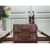 Louis Vuitton LV Women Since 1854 Dauphine Mini Handbag Monogram Flowers Cowhide (9)