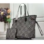 Louis Vuitton LV Women Since 1854 Neverfull MM Tote Black Monogram Flowers Canvas - immagine 4