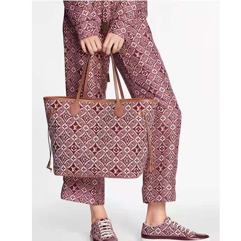 Louis Vuitton Burgundy Red Monogram Since 1854 Neverfull Pochette