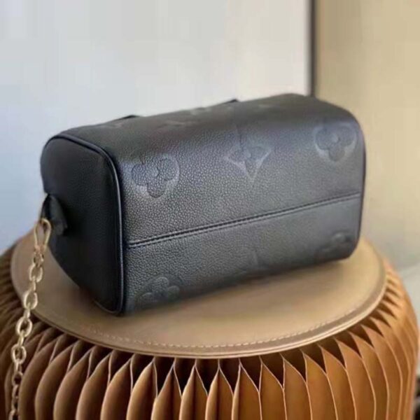 Louis Vuitton LV Women Speedy Bandoulière 20 Black Embossed Grained Cowhide Leather (1)