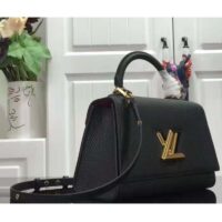 Louis Vuitton LV Women Twist One Handle BB Handbag Black Taurillon Cowhide (8)